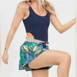 NWT Offline by Aerie Ribbed Cutout Tennis Dress Tropical Print Skort Size M
